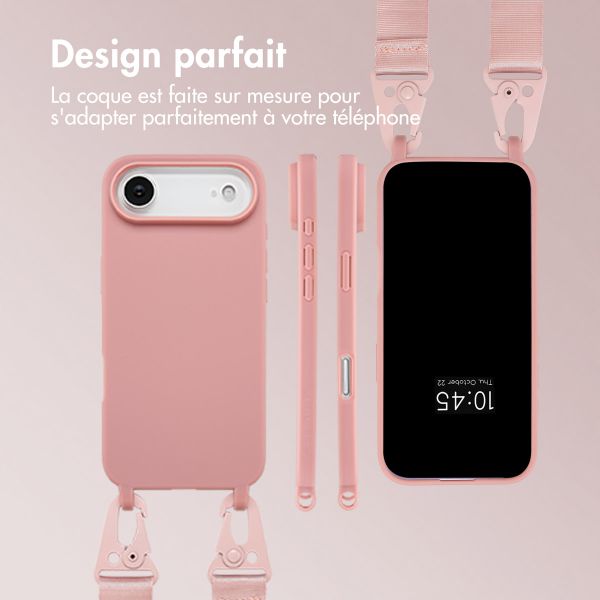 Selencia Coque silicone avec cordon amovible Apple iPhone Air - Sand Pink