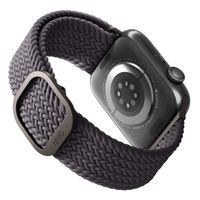 Uniq Bracelet tressé Aspen Apple Apple Watch Series 1 á 9 / SE (38/40/41 mm) | Series 10 (42 mm) - Gris Granite