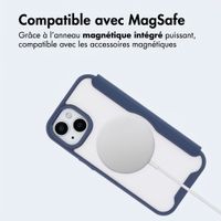 imoshion Bookcase transparente avec MagSafe Apple iPhone 15 - Bleu
