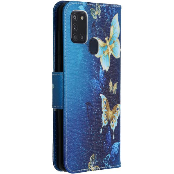 Coque silicone design Samsung Galaxy A21s - Blue Butterfly