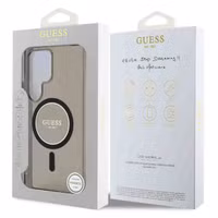 Guess Coque MagSafe IML Glitter Gradient Samsung Galaxy S25 Ultra - Noir