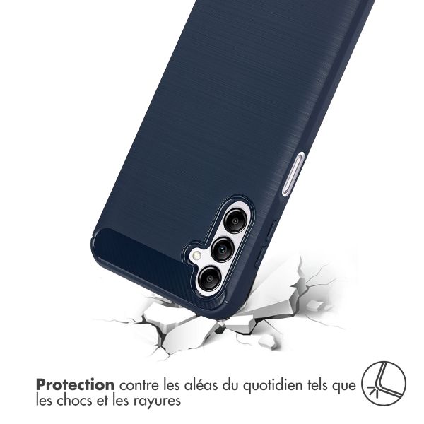 imoshion Coque Brushed Samsung Galaxy A14 (5G/4G) - Bleu foncé