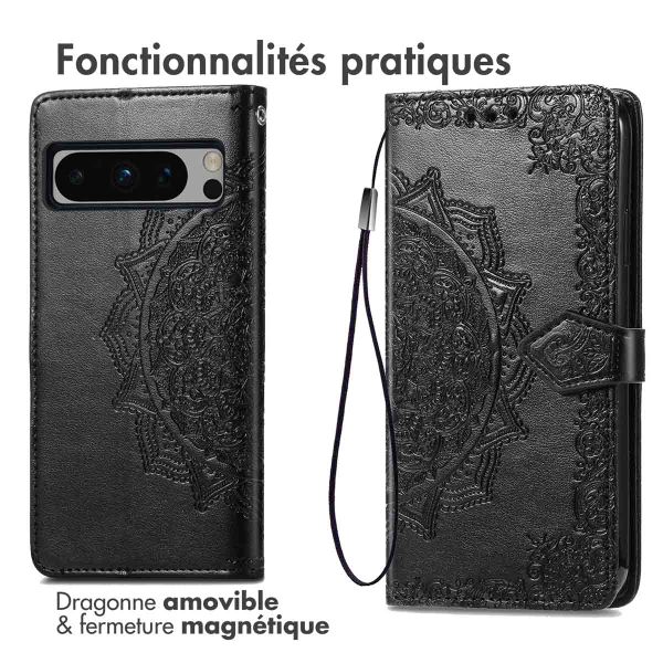 imoshion Etui de télephone Mandala Google Pixel 8 Pro - Noir