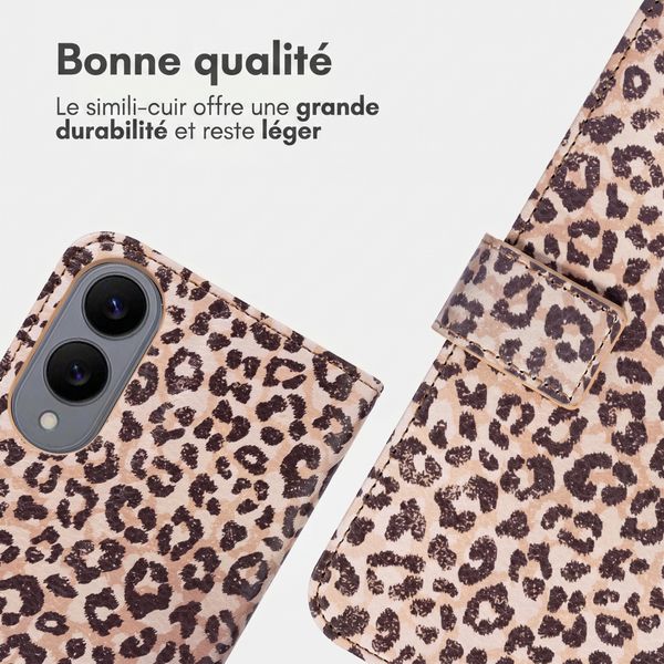 imoshion Étui de télephone portefeuille Design Samsung Galaxy S25 Edge - Leopard Mood
