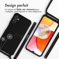 imoshion Coque design en silicone avec cordon Samsung Galaxy A14 (4G) - Dandelion Black