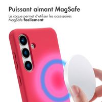 imoshion Coque arrière Color avec cordon amovible et MagSafe Samsung Galaxy S24 / S25 - Red Raspberry