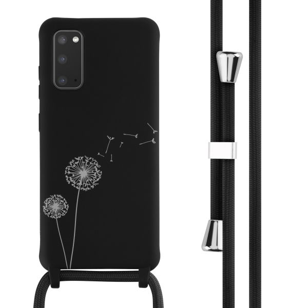 imoshion Coque design en silicone avec cordon Samsung Galaxy S20 - Dandelion Black