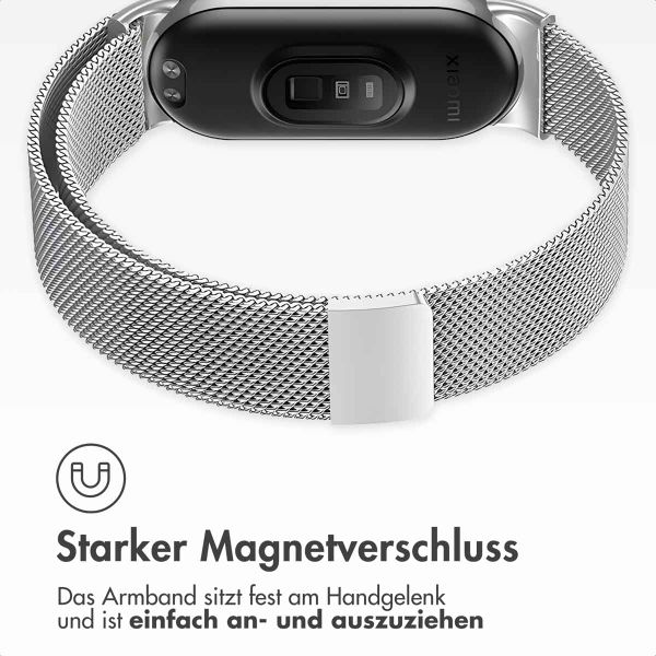 imoshion Bracelet magnétique milanais Xiaomi Smart Band 8 / 9 - Argent