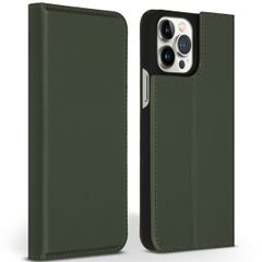 Accezz Étui de télephone Slim Folio en cuir de qualité supérieure Apple iPhone 13 Pro Max - Vert