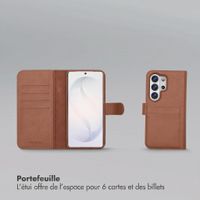 Selencia Étui portefeuille amovible Olyn avec MagSafe Samsung Galaxy S26 Ultra - Marron
