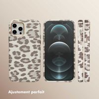 Selencia Coque Sabi imprimé panthère avec MagSafe Apple iPhone 12 (Pro) - Soft Ivory