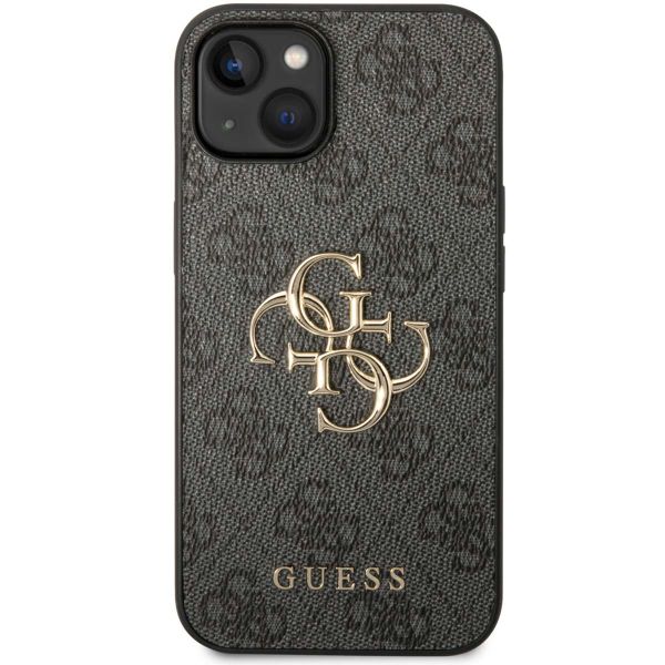 Guess Coque 4G Metal Logo Backcover iPhone 14 - Gris