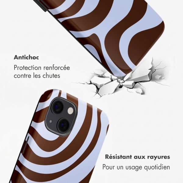 Selencia Coque arrière Vivid Apple iPhone 13 / 13 Pro - Dream Swirl Chocolate