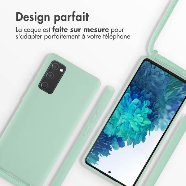 imoshion ﻿Coque en silicone avec cordon Samsung Galaxy S20 FE - Menthe verte