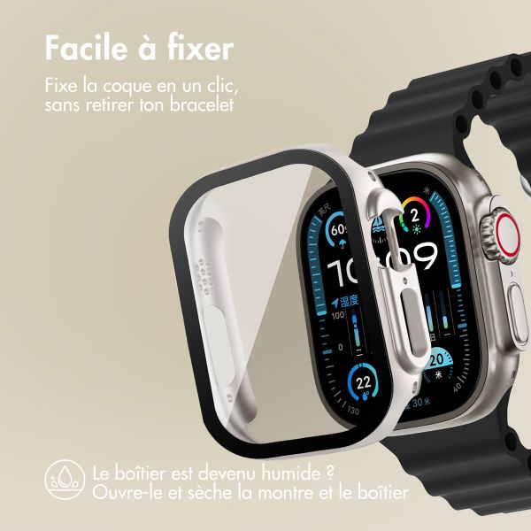 imoshion Coque rigide à couverture complète Apple Watch Ultra / Ultra 2 / Ultra 3 - 49 mm - Lumière stellaire