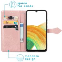 imoshion Etui de téléphone portefeuille Mandala Samsung Galaxy A13 (4G) - Rose Dorée