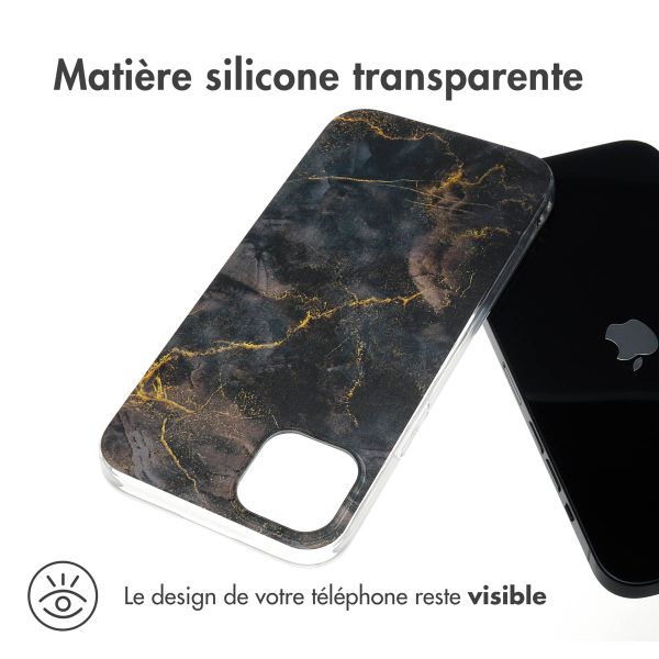 imoshion Coque Design iPhone 15 Plus - Black Marble