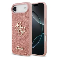 Guess Coque 4G Metal Logo Glitter Apple iPhone Air - Rose