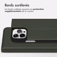 Accezz Étui de téléphone Slim Folio en cuir de qualité supérieure Apple iPhone 13 Pro Max - Vert