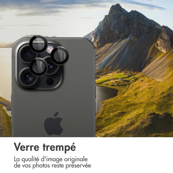 imoshion Lot de 2 protections d'objectif de caméra Apple iPhone 15 Pro / 15 Pro Max - Black Titanium