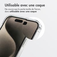 Accezz Protection d’écran en verre trempé avec filtre de confidentialité + Applicateur Apple iPhone 15 Pro
