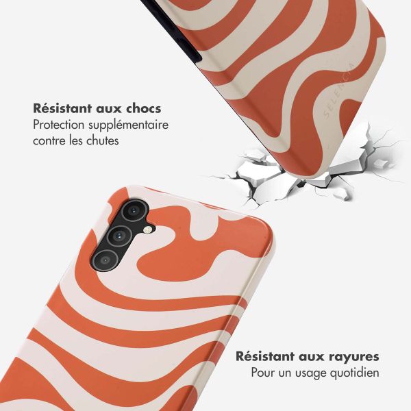 Selencia Coque arrière Vivid Tough Samsung Galaxy A34 (5G) - Dream Swirl Orange