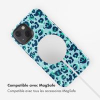 Selencia Coque arrière Vivid Tough avec MagSafe iPhone 13 - Wild Spots Light Blue