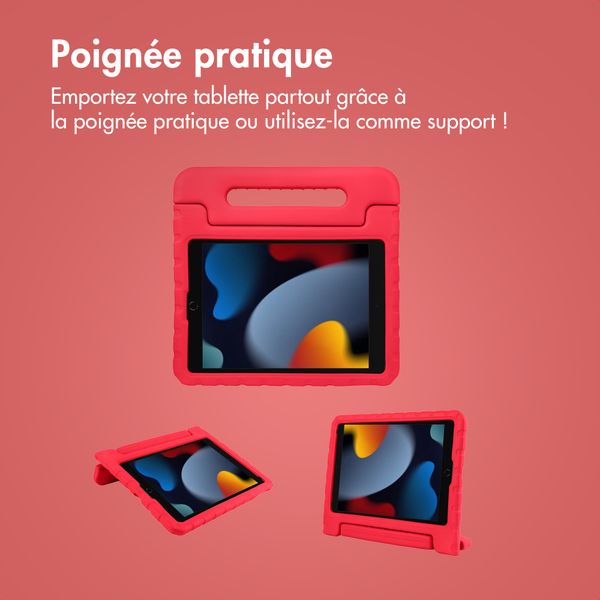 imoshion Coque kidsproof avec poignée Apple iPad 9 (2021) 10.2 pouces / iPad 8 (2020) 10.2 pouces / iPad 7 (2019) 10.2 pouces - Rouge