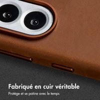 Accezz Coque MagSafe en cuir vintage Samsung Galaxy A56 - Tabacco Cognac