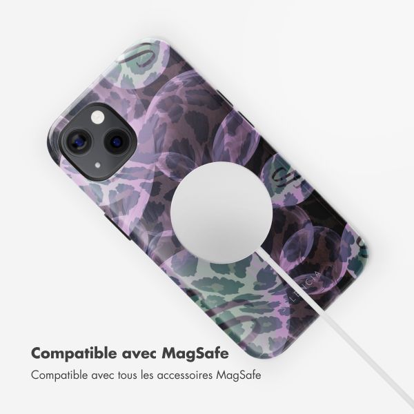 Selencia Coque arrière Vivid avec MagSafe Apple iPhone 13 - Leo Bubble Green