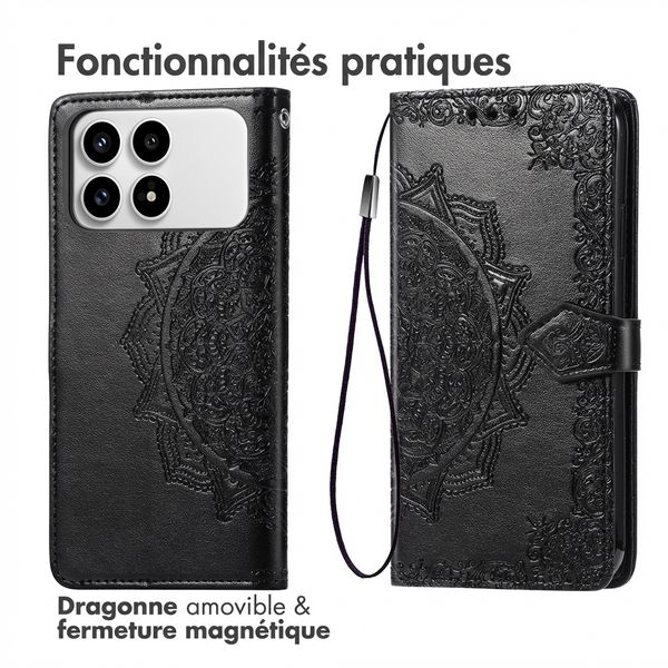 imoshion Etui de télephone Mandala Xiaomi Poco F8 Pro - Noir