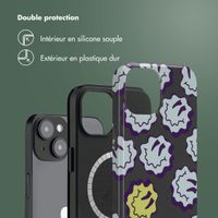 Selencia Coque arrière Vivid avec MagSafe Apple iPhone 14 - Wavy Smiley Green