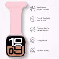 imoshion Bracelet infirmier en silicone Apple Watch Series 1 t/m 9 / SE (38/40/41 mm) | Series 10 / 11 (42 mm) - Rose
