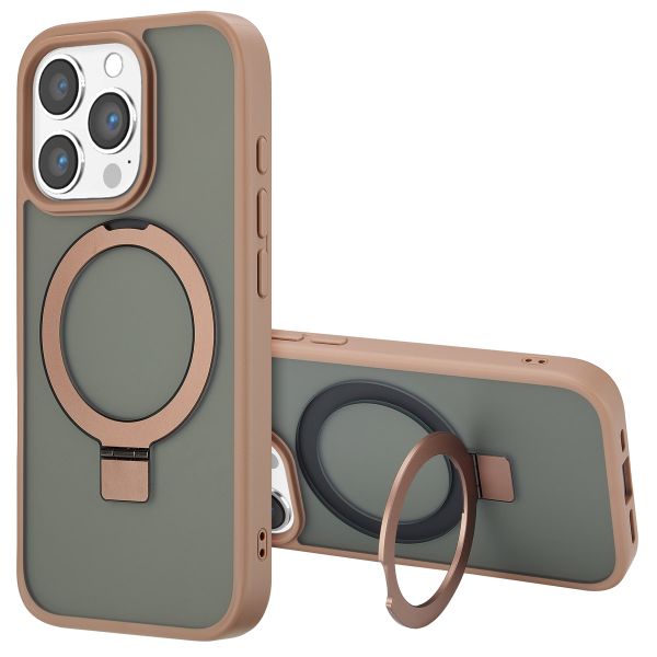 Accezz Coque Ring Stand avec MagSafe iPhone 16 Pro Max - Brown