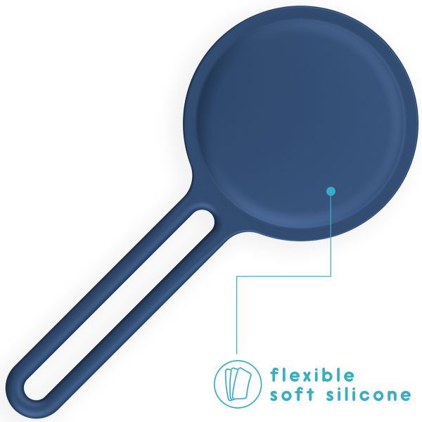 imoshion ﻿Étui à sangle en silicone liquide Apple AirTag - Bleu