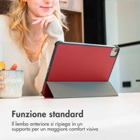 imoshion Coque tablette Trifold Apple iPad 9 (2021) 10.2 pouces / iPad 8 (2020) 10.2 pouces / iPad 7 (2019) 10.2 pouces - Rouge