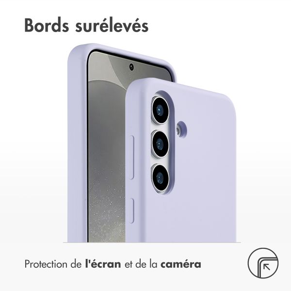 Accezz Coque Liquid Silicone Samsung Galaxy S25 - Violet