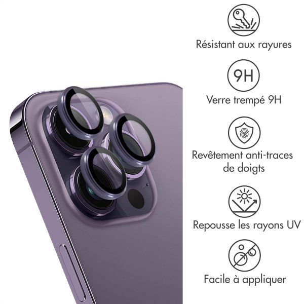 imoshion ﻿Lot de 2 protections d'objectif de caméra Apple iPhone 14 Pro / 14 Pro Max - Violet