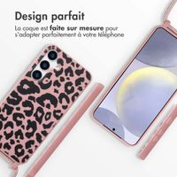 imoshion Coque design en silicone avec cordon Samsung Galaxy S25 Plus - Animal Pink