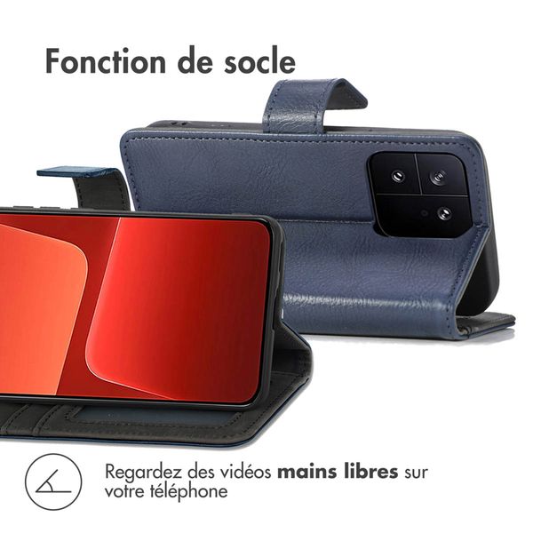 imoshion Étui de télephone portefeuille de luxe Xiaomi 13 - Bleu foncé