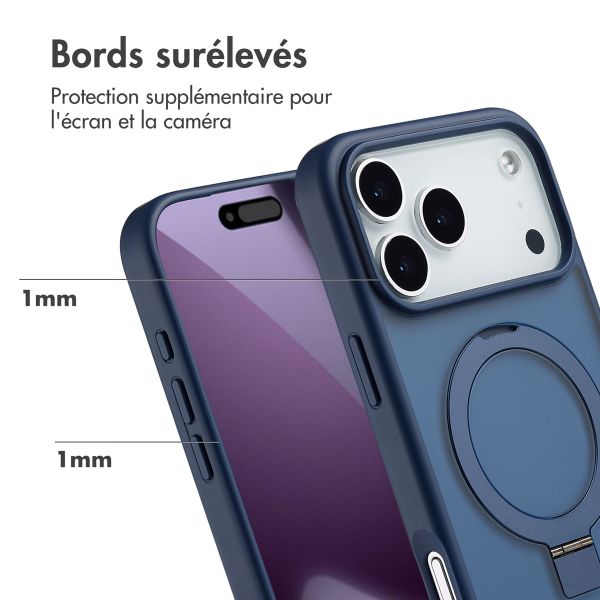 Accezz Coque Ring Stand avec MagSafe Apple iPhone 17 Pro Max - Bleu