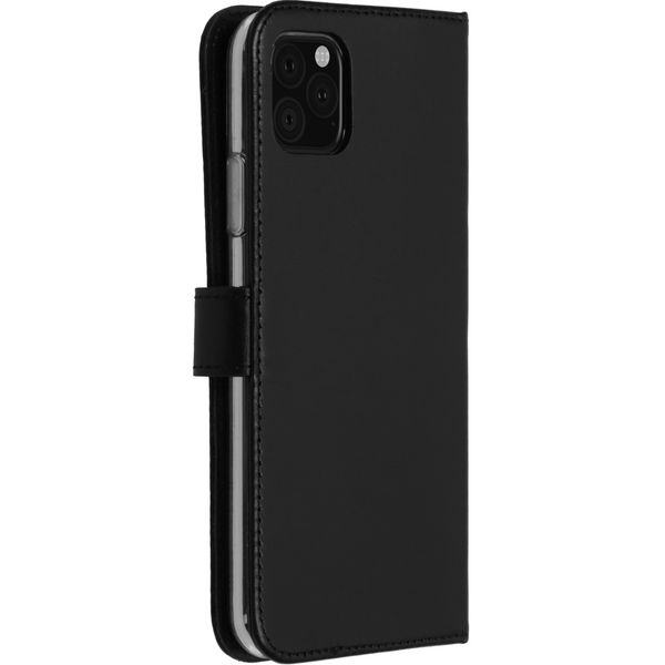 Selencia Étui portefeuille en cuir véritable Apple iPhone 11 Pro Max - Noir