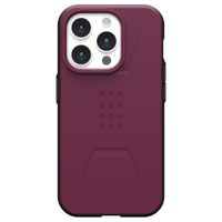 UAG Coque Civilian MagSafe iPhone 15 Pro - Bordeaux