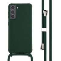 imoshion ﻿Coque en silicone avec cordon Samsung Galaxy S21 - Vert foncé