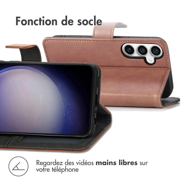 imoshion Étui de télephone portefeuille Samsung Galaxy S23 FE - Marron