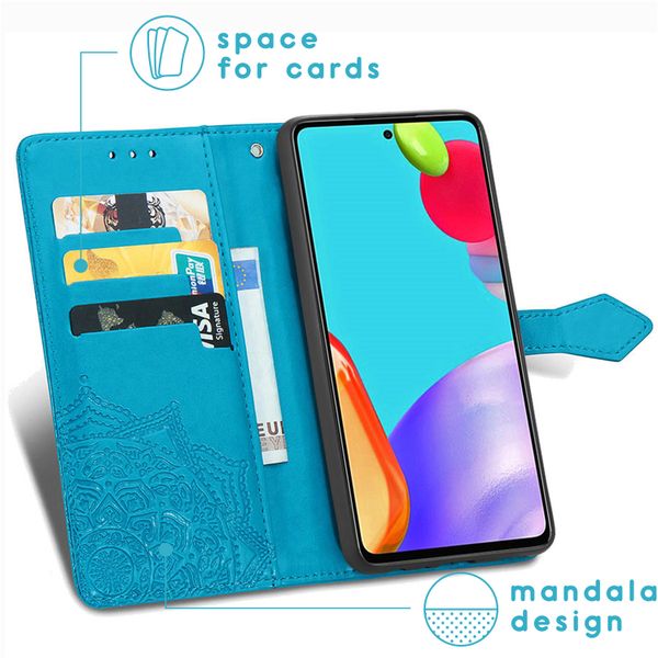 imoshion Etui de télephone Mandala Samsung Galaxy A52(s) (5G/4G) - Turquoise