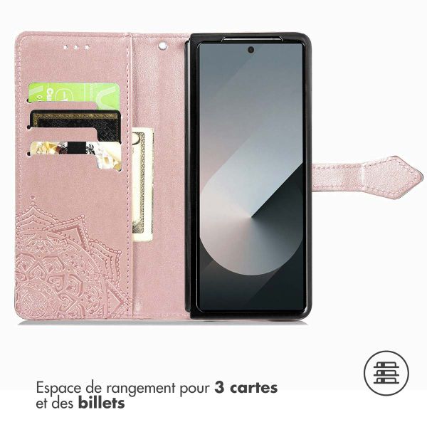 imoshion Etui de télephone Mandala Samsung Galaxy Fold 7 - Rose Doré