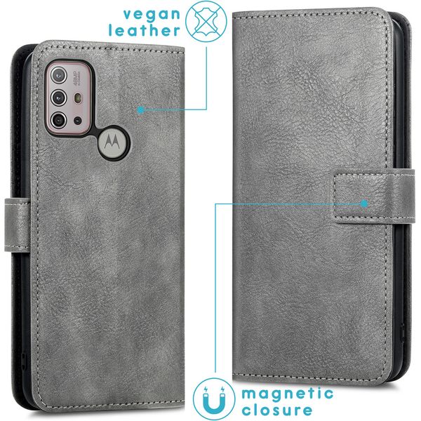 imoshion Étui de télephone portefeuille Motorola Moto G30 / G20 / G10 (Power) - Gris