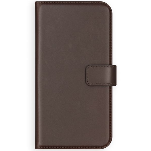 Selencia Étui portefeuille en cuir véritable Samsung Galaxy S21 - Marron