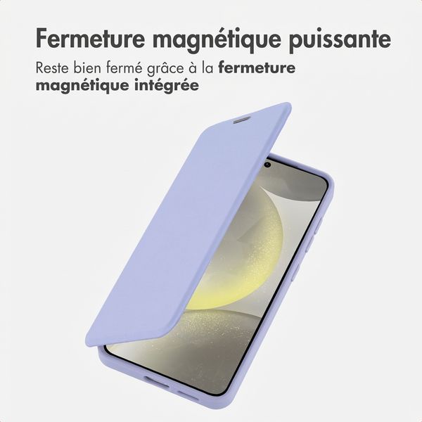 imoshion Bookcase transparente avec MagSafe Samsung Galaxy S25 / S24 - Lilas